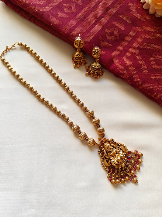 Laxmi pendant gold necklace - Kemp