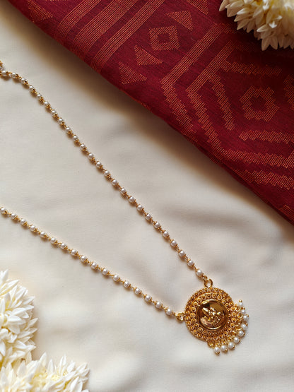 Laxmi Pendant Pearl Necklace