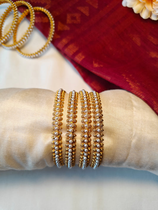 Pearl Bangles - Set of 4