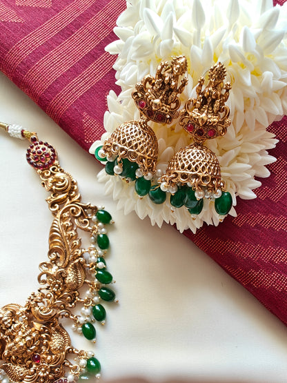 Green Beads Nakshi Bridal Set