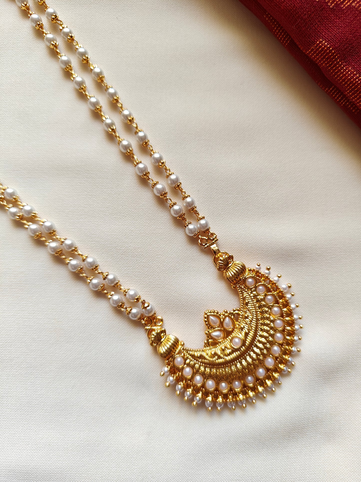 Half Moon Pearl Necklace