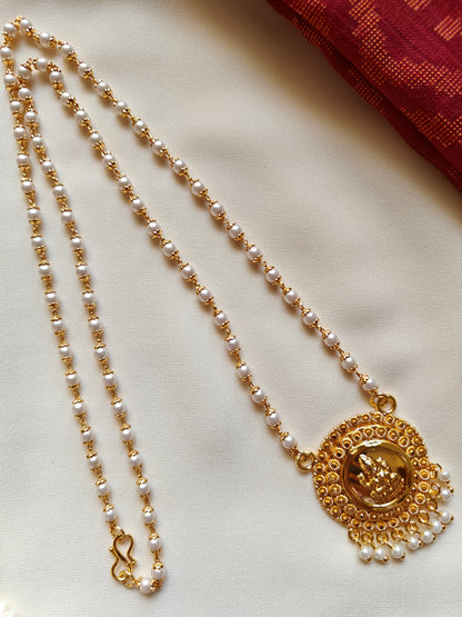 Laxmi Pendant Pearl Necklace